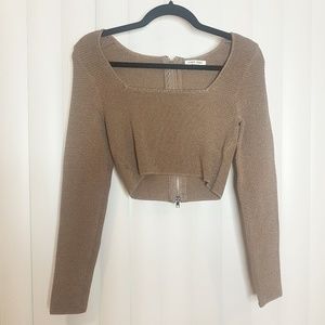 Ronny Kobo long sleeved crop top